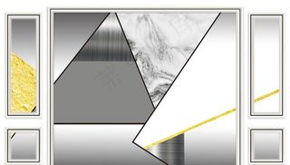 边框几何大理石背景墙图片