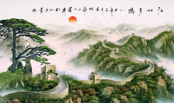 装饰画背景墙图片(9071X5668(DPI:72))psd模版下载