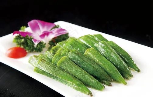 凉拌秋葵图片 凉拌秋葵图片
