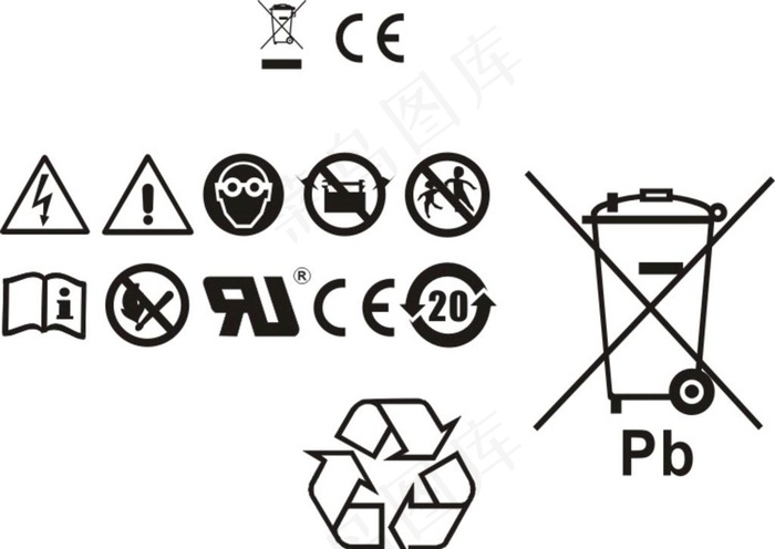 锂电池提示标图片cdr矢量模版下载