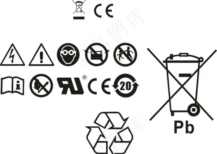 锂电池提示标图片cdr矢量模版下载