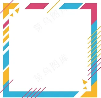 彩色二维码边框插画图片