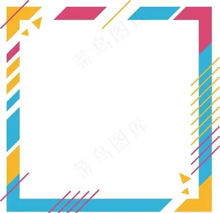 彩色二维码边框插画图片