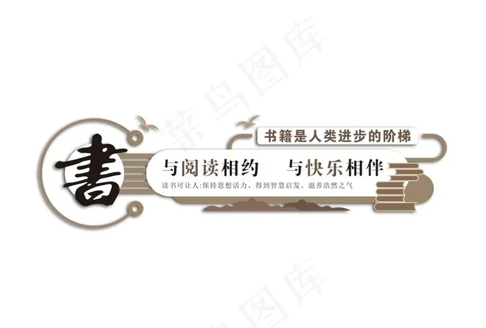 阅览室文化墙图片cdr矢量模版下载