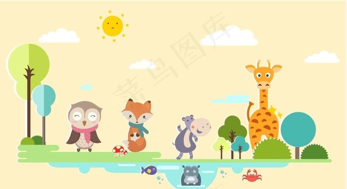儿童墙图片cdr矢量模版下载
