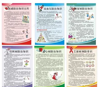 各类疾病防治知识展板图片
