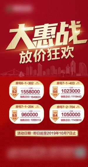 地产促销特价房抢购微信稿图片