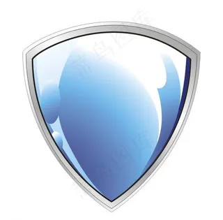 蓝色盾牌标志图片