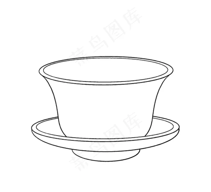 茶杯图片ai矢量模版下载