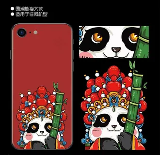 国潮熊猫大侠手机壳图片