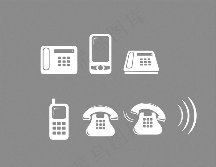 矢量手机电话图案图标图片