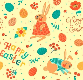 卡通无缝背景图片