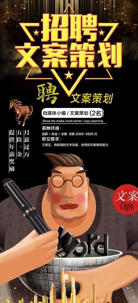 招聘文案图片(4724X10630(DPI:150))psd模版下载