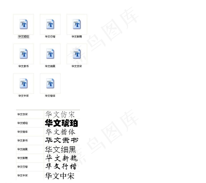 华文字体8种打包