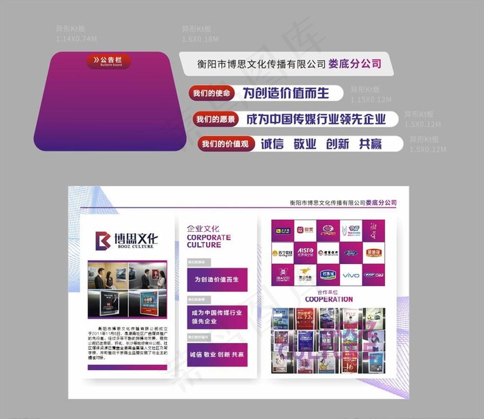 企业文化墙设计图片(210X297)cdr矢量模版下载
