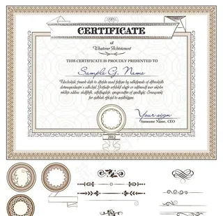 文凭毕业证书防伪花纹边框图片