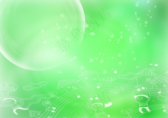 绿色背景图片psd模版下载