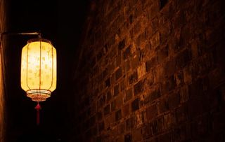 中式夜晚灯笼图片