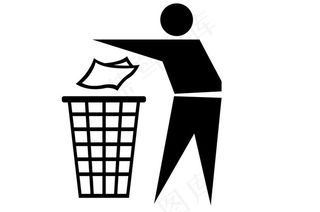 扔垃圾标志图片