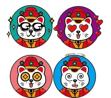 招财猫卡通表情图片