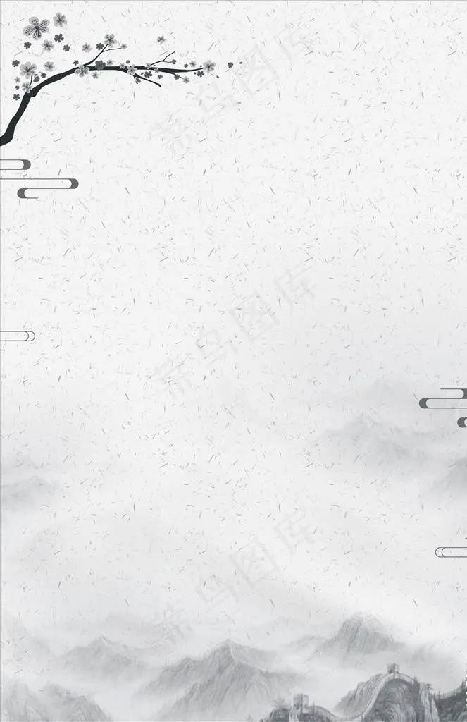 水墨风背景图片cdr矢量模版下载