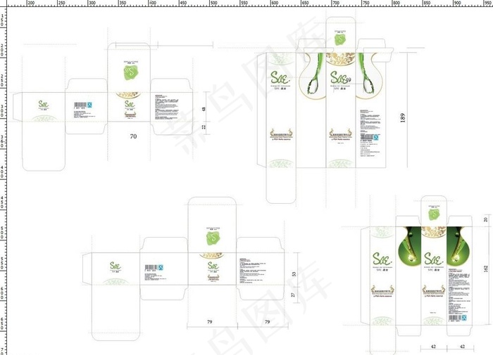 化妆品包装盒图片ai矢量模版下载