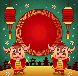 牛年春节海报图片