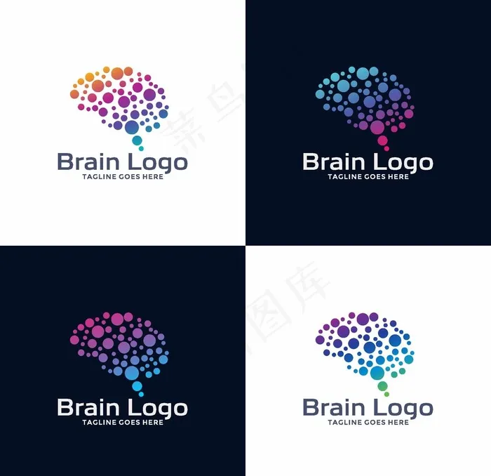 电子大脑LOGO图片eps,ai矢量模版下载