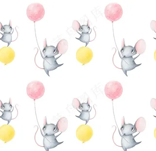手绘卡通老鼠图案图片