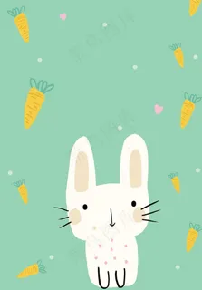 兔子插画背景图片