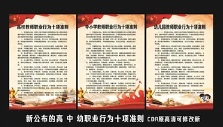 教师职业行为十项准则图片