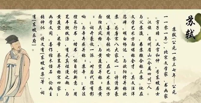 苏轼简介图片(3971X2115(DPI:72))psd模版下载