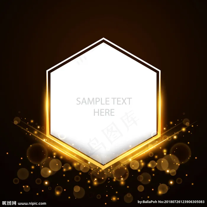 六边形边框设计图片ai矢量模版下载