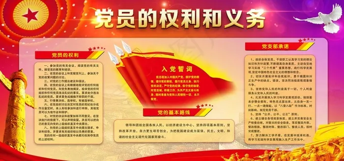 党员的权利和义务图片(7087X3543(DPI:300))psd模版下载