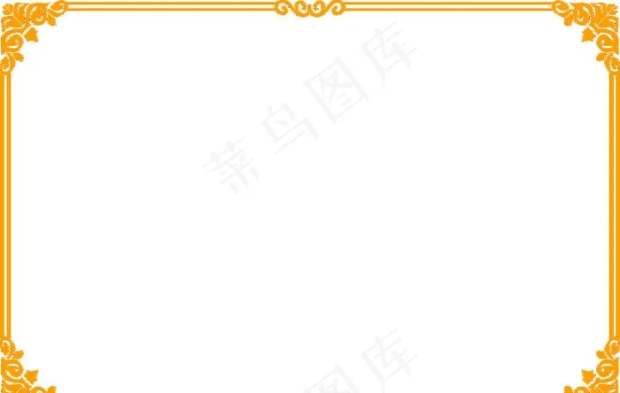 黄色花边图片psd模版下载