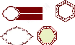 中式画框设计素材边框古典花边图片