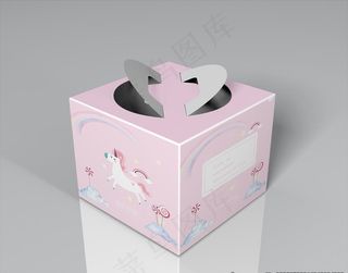 独角兽卡通梦幻西点包装盒图片