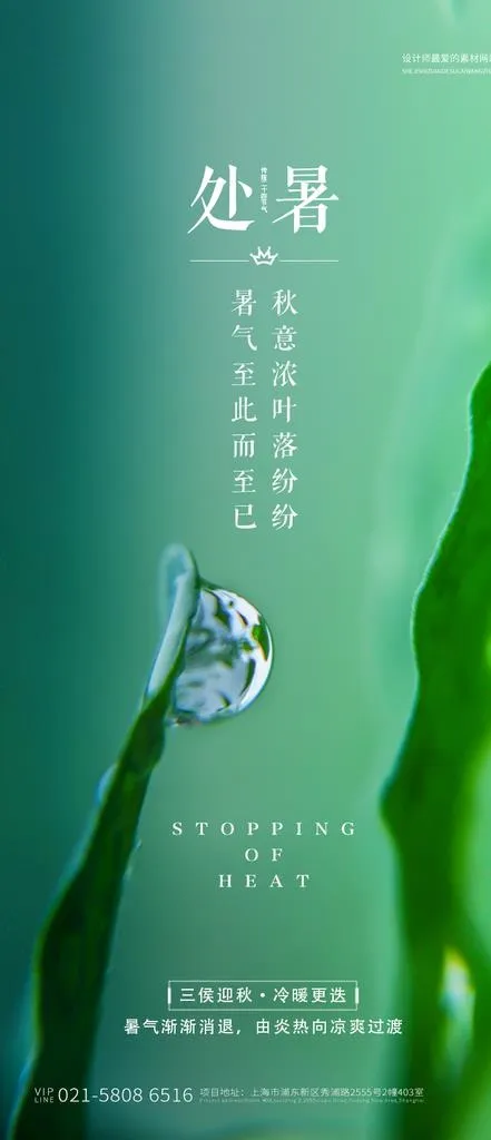 处暑图片psd模版下载