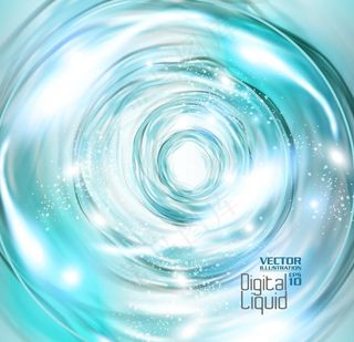 蓝色动感线条旋转水波图片