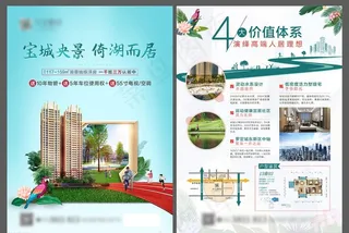 地产社区健康运动公园宣传单张图片