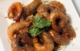 黑胡椒炒虾图片