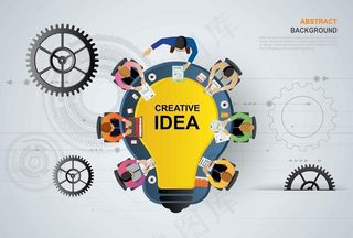 工作会议团队合作头脑风暴图片