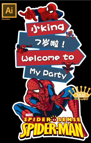 蜘蛛侠迎宾牌图片