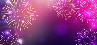 礼花庆祝城市夜空温馨背景图片