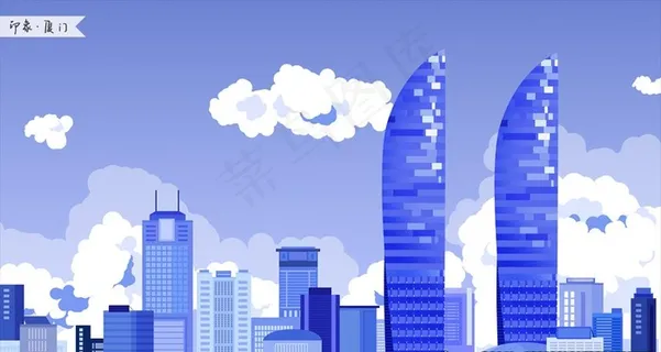 印象厦门旅行海报图片