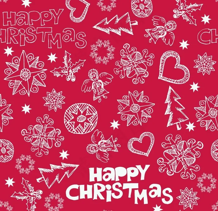 圣诞节无缝背景图片eps,ai矢量模版下载