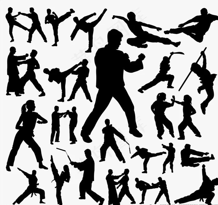 功夫图片ai矢量模版下载