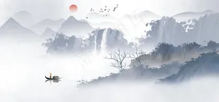 新中式山水图片