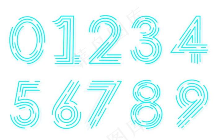 科技数字图片ai矢量模版下载
