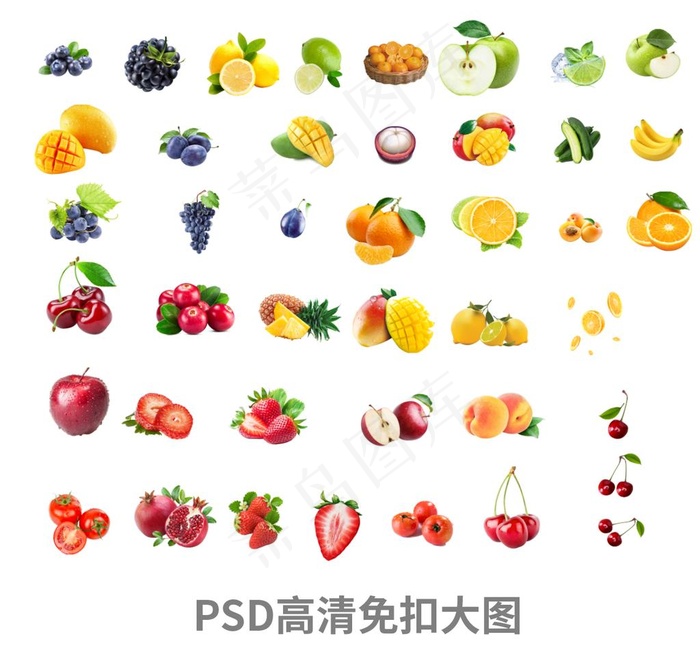 水果集合图片(4996X4430(DPI:72))psd模版下载